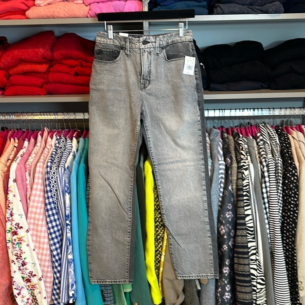 Good American acid black/gray Good Vintage distressed waistband jeans size 2 NWT
